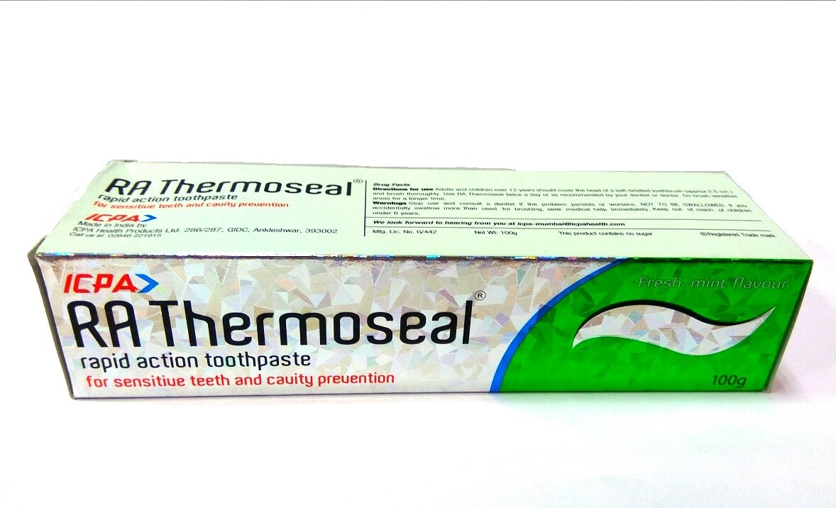 use of thermoseal toothpaste